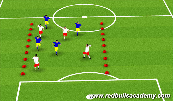 Football/Soccer Session Plan Drill (Colour): Handball