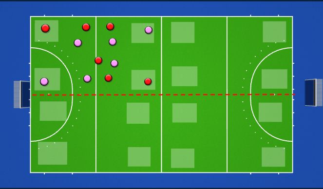 Hockey Session Plan Drill (Colour): Jail Break