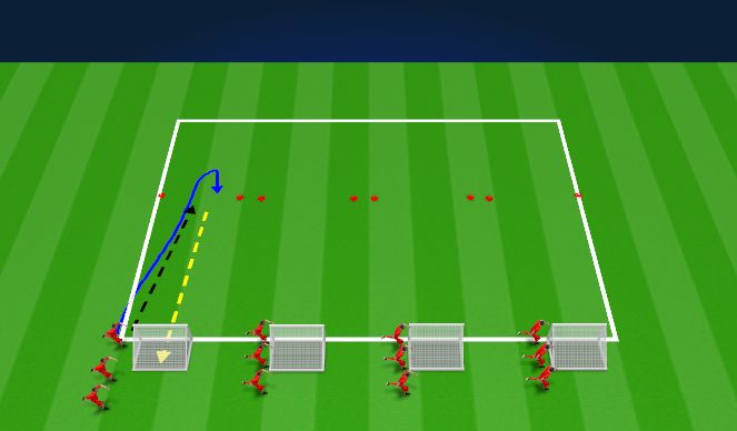 Football/Soccer Session Plan Drill (Colour): Ball Striking Practice 