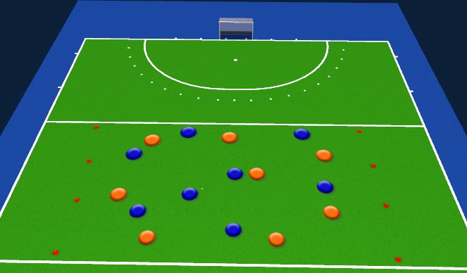 Hockey Session Plan Drill (Colour): Tennis netball