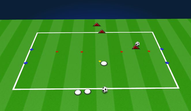 Football/Soccer Session Plan Drill (Colour): FEINT GAME