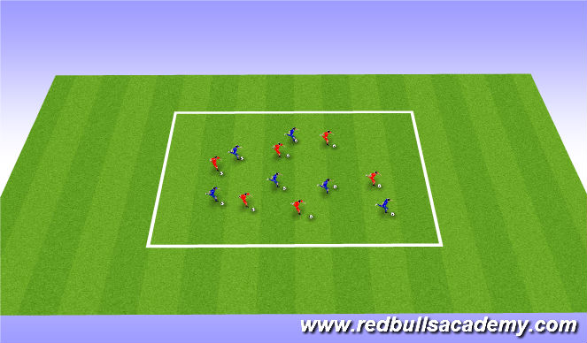 Football/Soccer Session Plan Drill (Colour): Messi/ Ronaldo intro