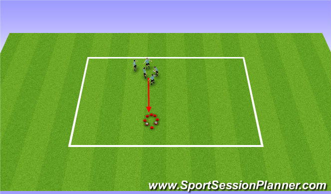 Football/Soccer Session Plan Drill (Colour): Fireman game