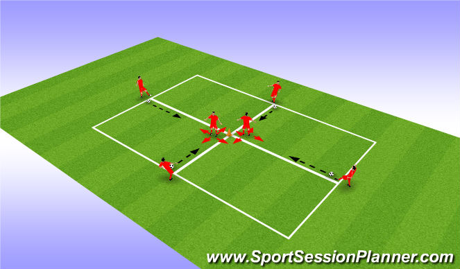 Football/Soccer Session Plan Drill (Colour): Passing warmup