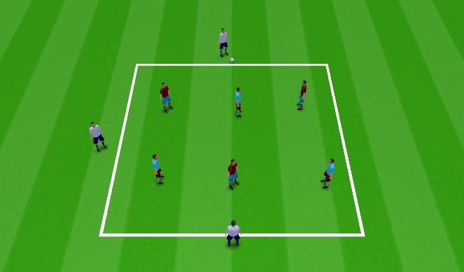 Football/Soccer Session Plan Drill (Colour): 3 v 3 + 3 Possession