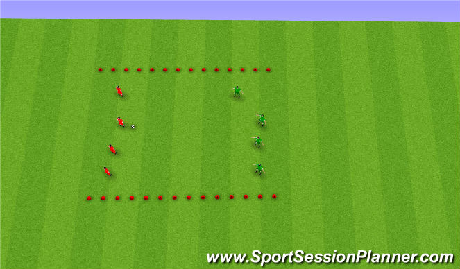 Football/Soccer Session Plan Drill (Colour): End Line Game