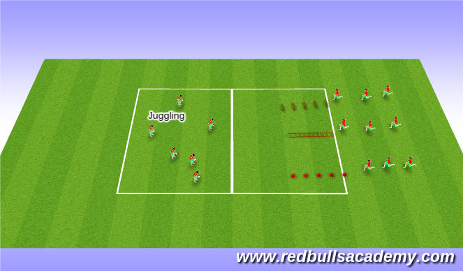 Football/Soccer Session Plan Drill (Colour): Warm Up