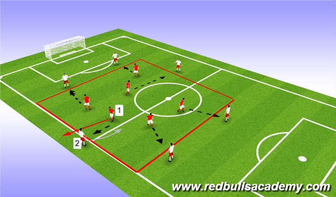 Football/Soccer Session Plan Drill (Colour): Warm-up