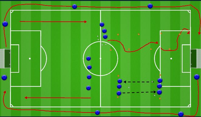 Football/Soccer Session Plan Drill (Colour): Warm-Up