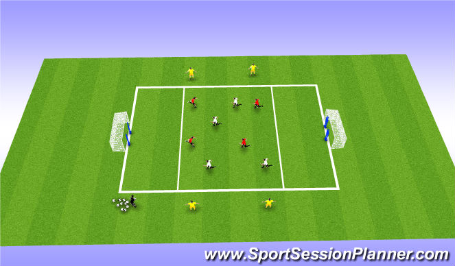 Football/Soccer Session Plan Drill (Colour): Whole