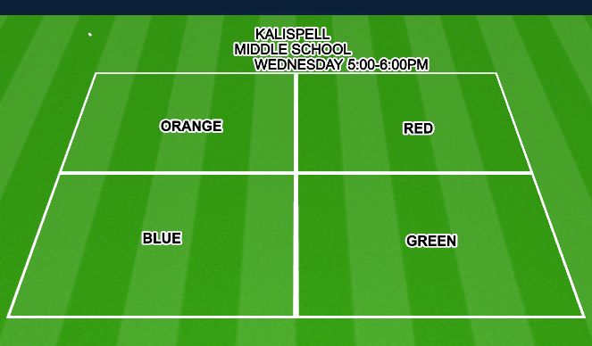 Football/Soccer Session Plan Drill (Colour): KALISPELL MIDDLE SCHOOL FIELD