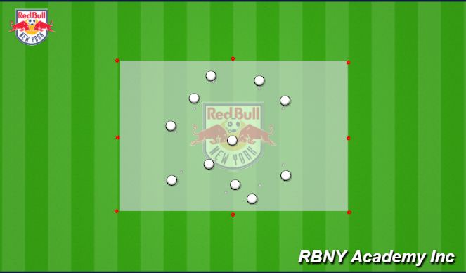 Football/Soccer Session Plan Drill (Colour): 100 Touch Race