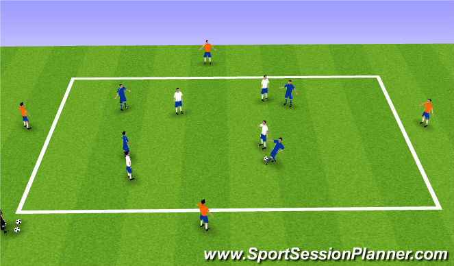 Football/Soccer Session Plan Drill (Colour): Keeping Possession or Starting Over