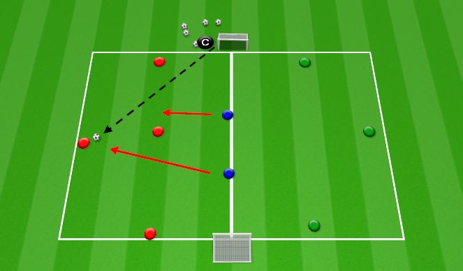 Football/Soccer Session Plan Drill (Colour): possession builder game - spacing focused.