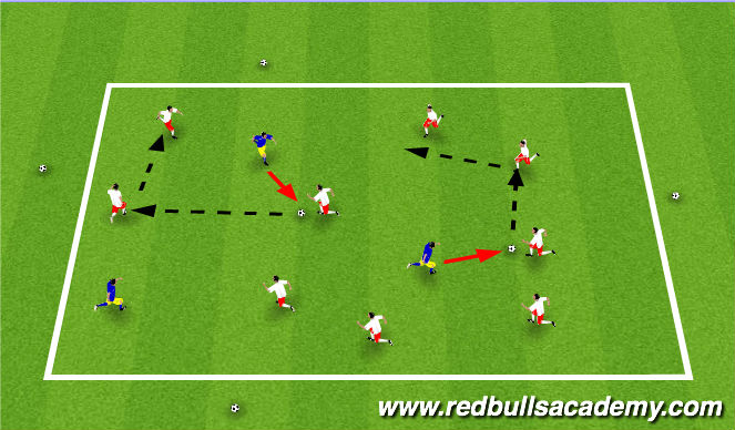 Football/Soccer Session Plan Drill (Colour): warm-up