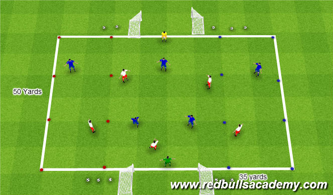 Football/Soccer Session Plan Drill (Colour): Game Time