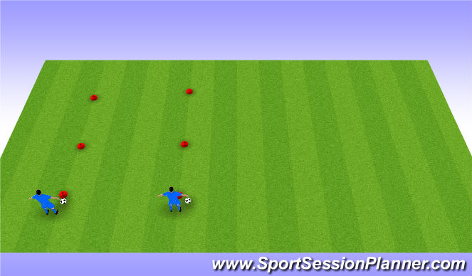 Football/Soccer Session Plan Drill (Colour): Moves at speed